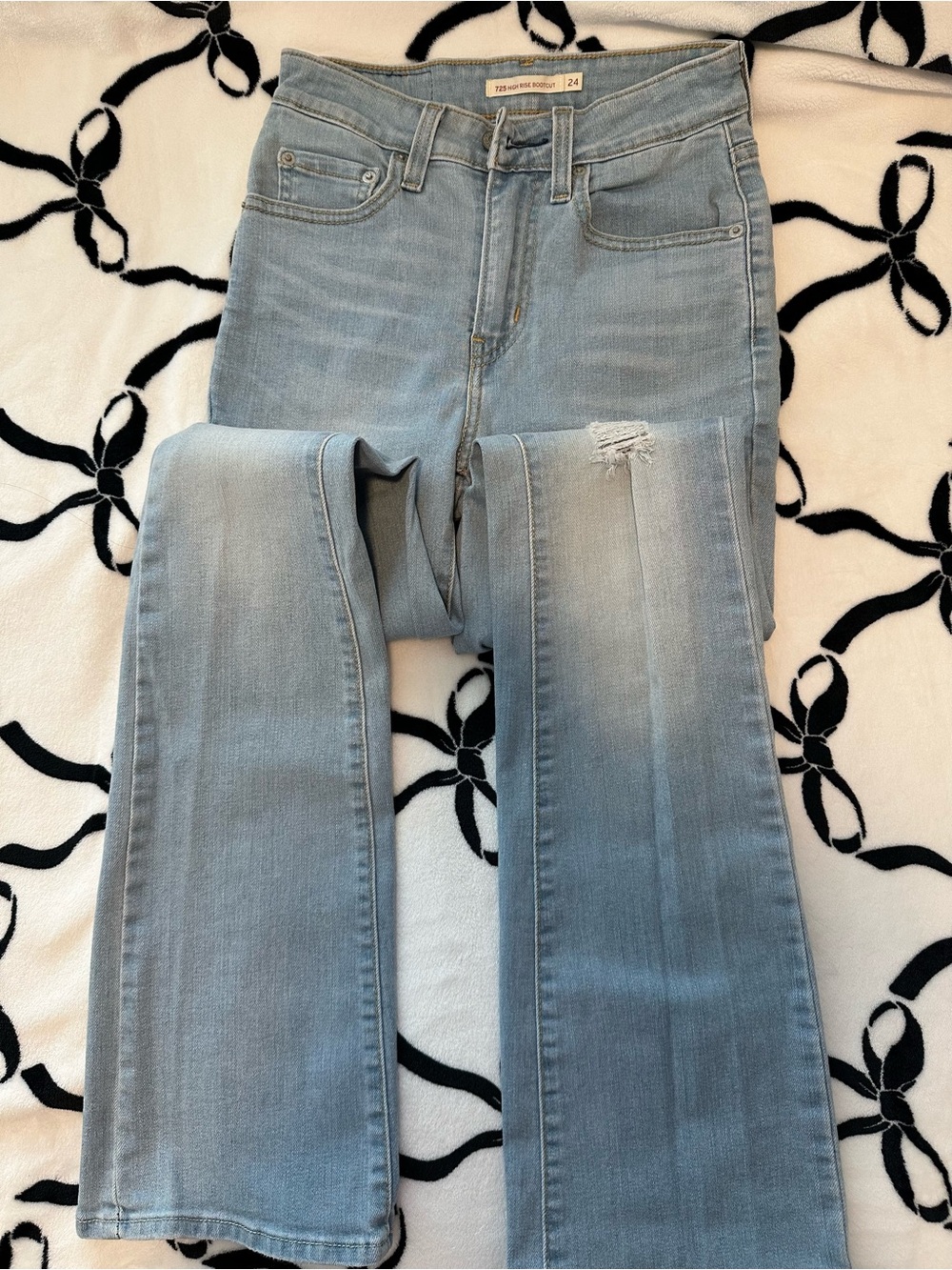 Levi's 725 High-Rise Bootcut Light Blue Women's Jeans